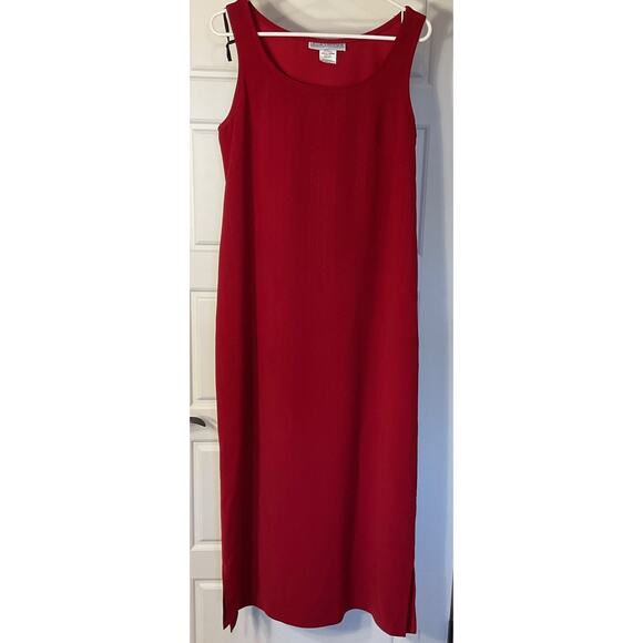 Jessica Howard Red 2pc Vintage Long Sheath Dress W/ Long Sleeve Blazer 12 - Picture 3 of 8